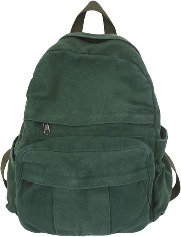 Laptop Backpack for Women Travel Canvas Backpack for Women Vintage Green Aesthetic Backpack for School