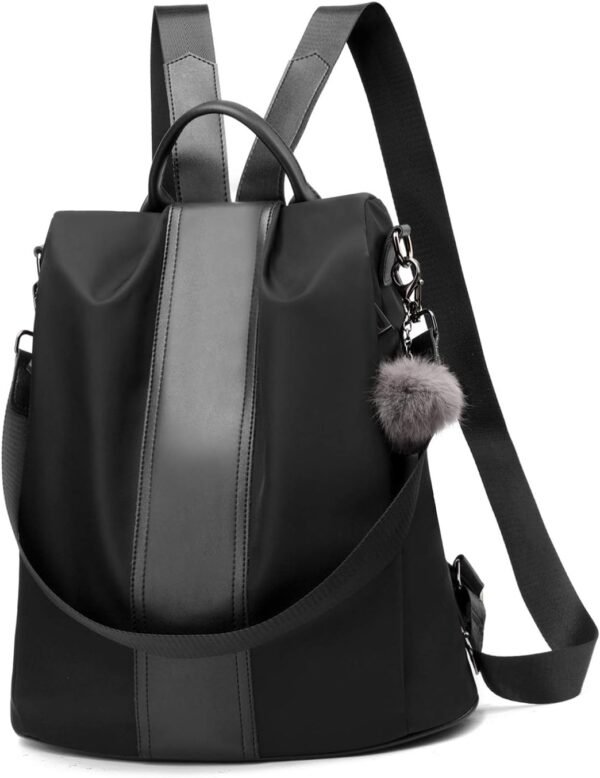 Women Backpack Purse Waterproof Nylon Anti-theft Rucksack Lightweight Shoulder Bag