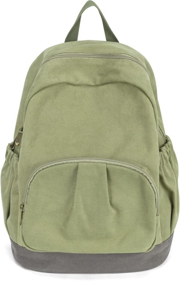 Canvas Backpack for Women Men Lightweight Bookbag for College Aesthetic Backpack for Travel Casual Daypack