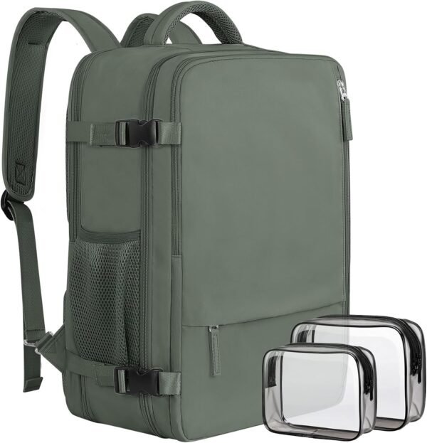 Large Expandable Travel Backpack for Men and Women, 17 Inch Laptop, Waterproof, Casual, College Bookbag, Backpack for Women