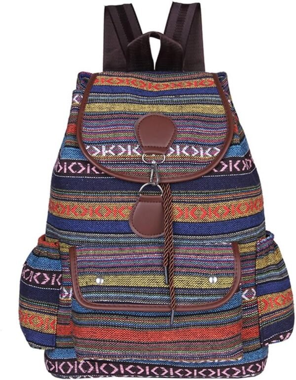 Vintage Backpack for Women,Boho Casual Backpack Purse,Unique Style Fashion Ethnic Handbag Shoulder Bag,Yellow