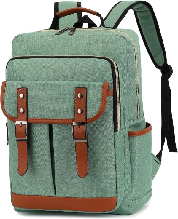 Vintage Laptop Backpack for Travel, College, Fashion Casual Teacher Backpack for Women Men Fits 15.6Inch Notebook
